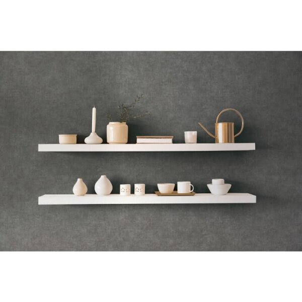 Vliestapete Leinenoptik Stahlblau moderne skandinavische Unitapete (395663)