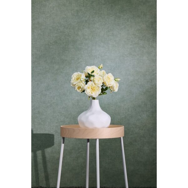 Vliestapete Stoffoptik Salbeigrün strukturierte moderne Uni-Tapete (395665)