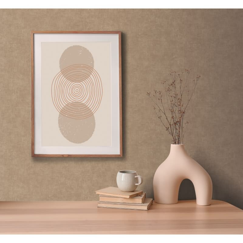 Stoffoptik Tapete Braun moderne Uni-Vliestapete mit Struktur (395666)