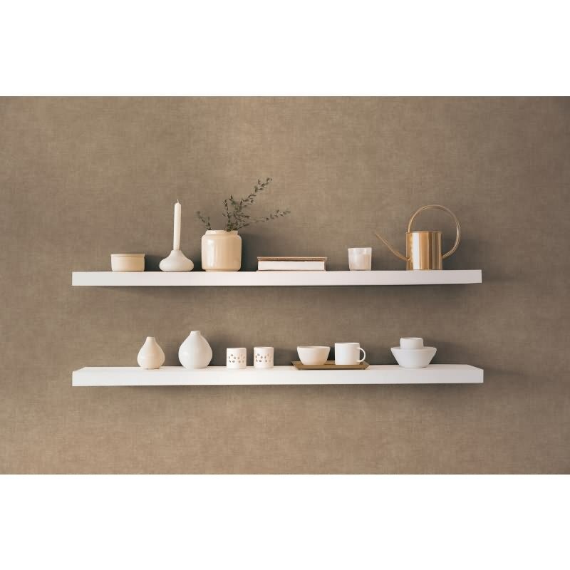 Stoffoptik Tapete Braun moderne Uni-Vliestapete mit Struktur (395666)