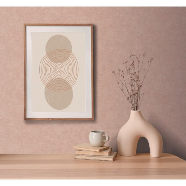 Tapete Stoffoptik Rosa Vliestapete strukturiert modern (395667)