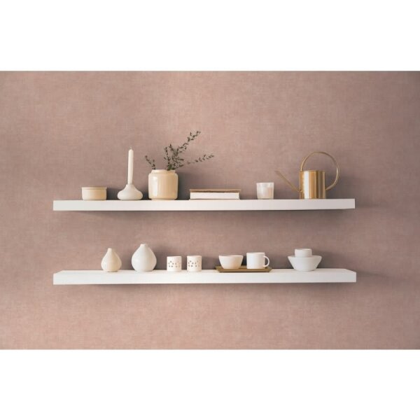 Tapete Stoffoptik Rosa Vliestapete strukturiert modern (395667)