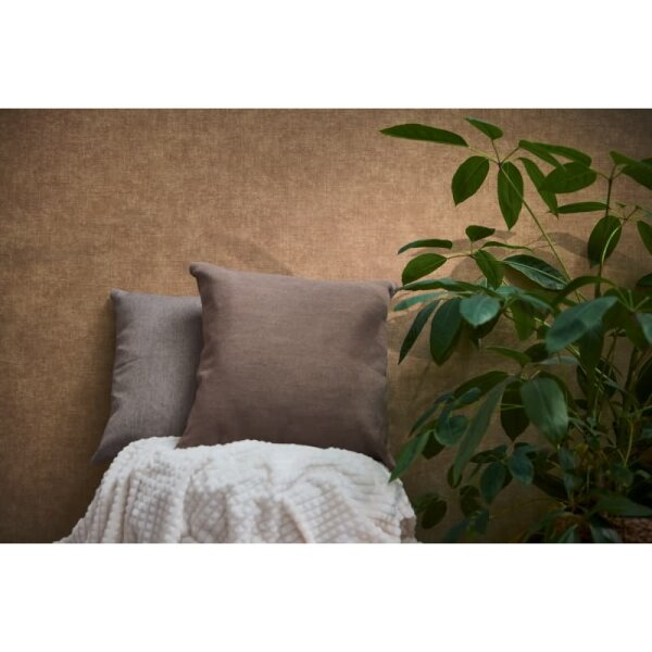 Vliestapete Leinenoptik Terrakotta moderne Uni-Tapete Stoffoptik (395668)