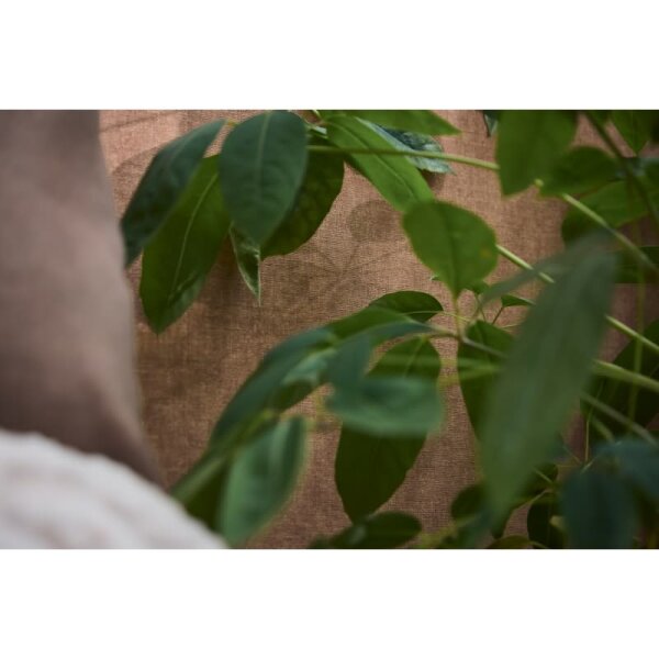 Vliestapete Leinenoptik Terrakotta moderne Uni-Tapete Stoffoptik (395668)