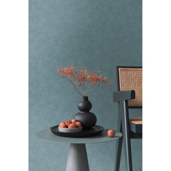 Struktur Vliestapete Unitapete Leinenoptik Blau einfarbig (395669)