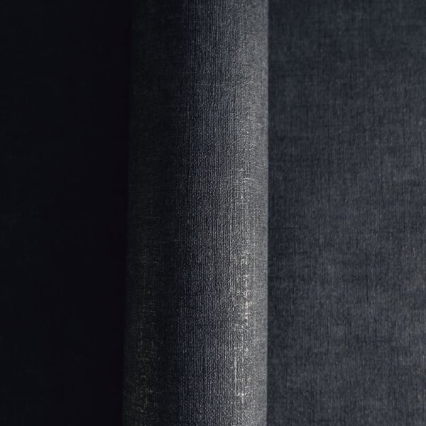 Vliestapete Dunkelblau Stoffoptik strukturiert Unitapete Leinenoptik (395672)