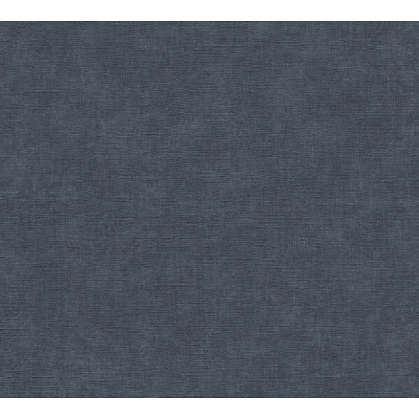 Vliestapete Dunkelblau Stoffoptik strukturiert Unitapete Leinenoptik (395672)