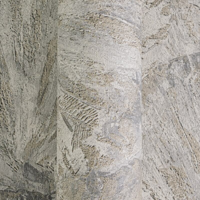 3D Tapete Beige Grau Tapete in Fächeroptik Struktur-Vliestapete (781981)