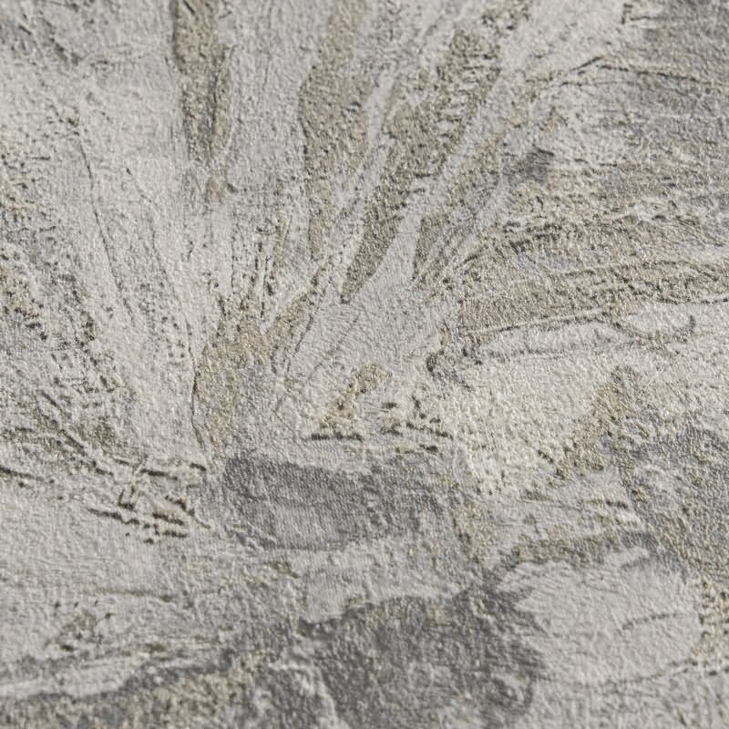 3D Tapete Beige Grau Tapete in Fächeroptik Struktur-Vliestapete (781981)