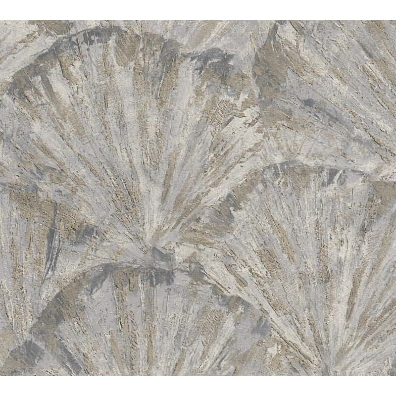 3D Tapete Beige Grau Tapete in Fächeroptik Struktur-Vliestapete (781981)