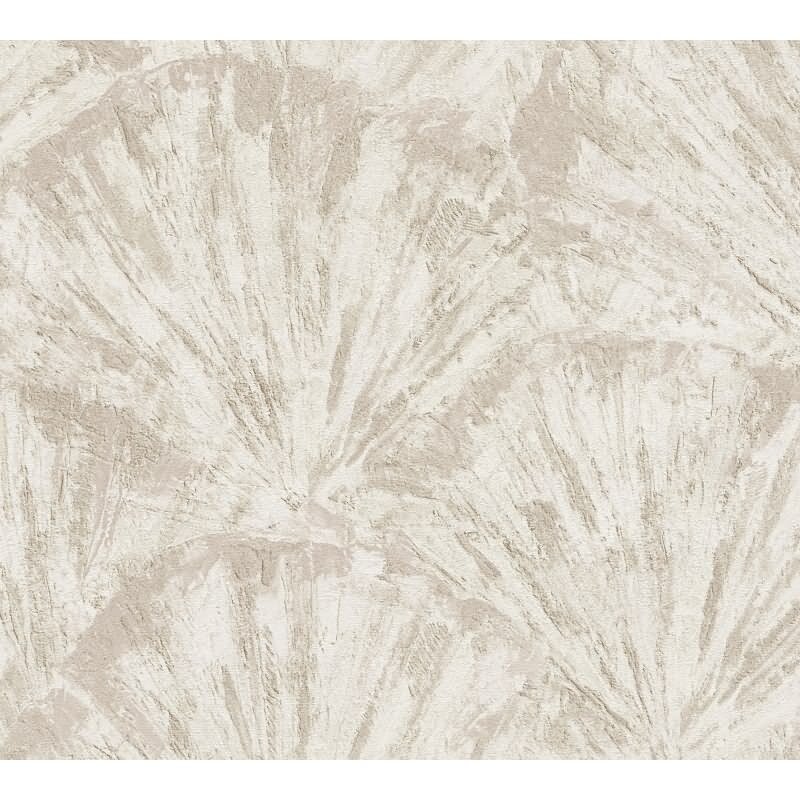 Struktur-Tapete in 3D Fächeroptik Creme Beige Vliestapete (781982)