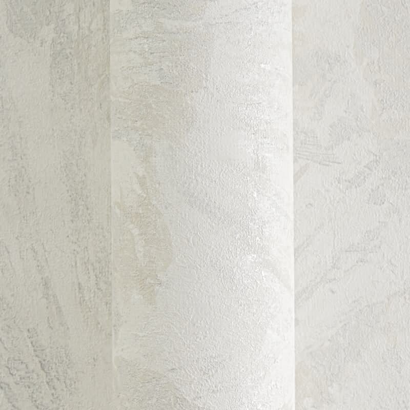 Struktur-Tapete mit 3D Fächermuster Weiß Hellgrau Vliestapete (781983)