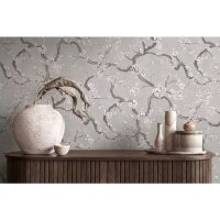 Vintage-Tapete Kirschbl&uuml;ten Vliestapete floral...