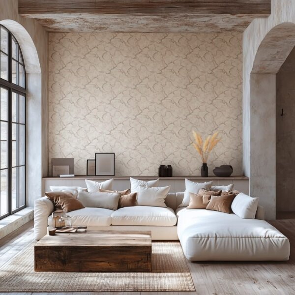 Kirschblüten Tapete Hellgrau Rosa Weiß Japanisches florale Vliestapete modern (781995)