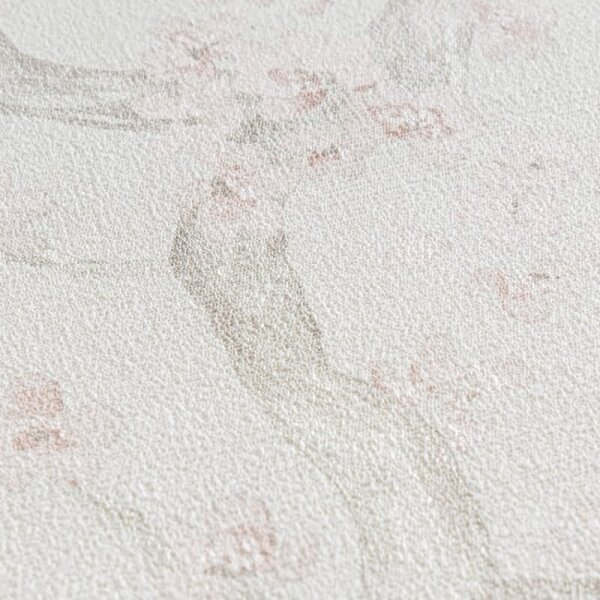 Kirschblüten Tapete Hellgrau Rosa Weiß Japanisches florale Vliestapete modern (781995)