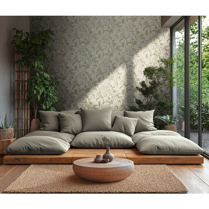 Botanik Tapete Grün Gold Metallic Blättermuster Vliestapete Dschungel (782031)