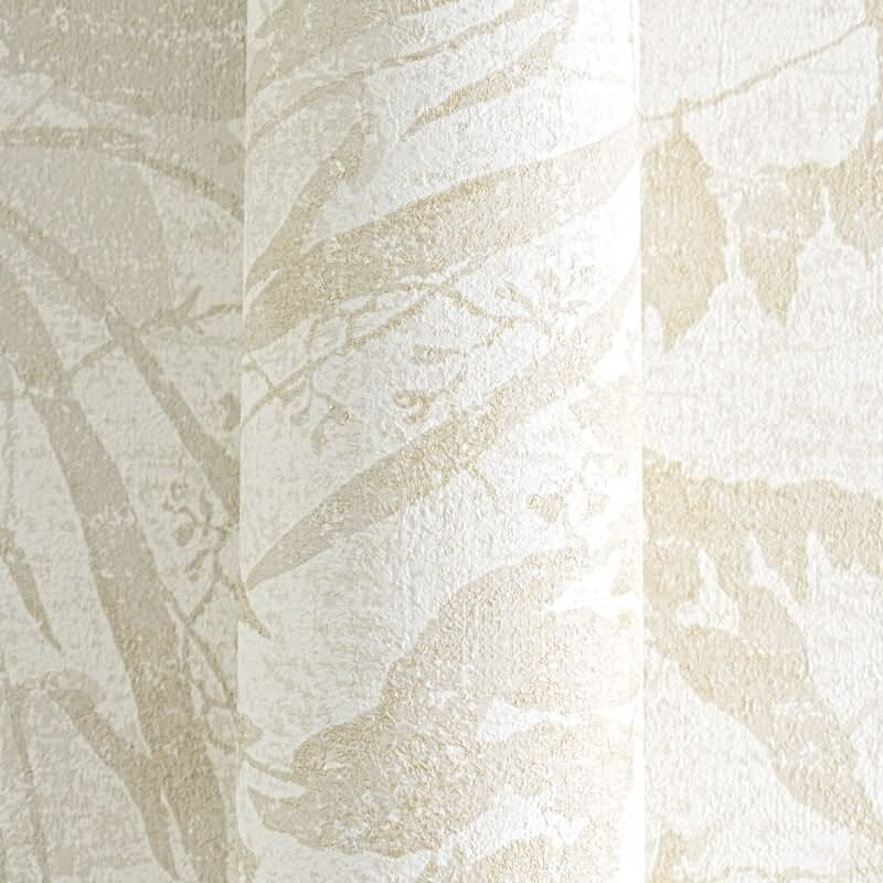 Blätter Tapete Beige Weiß Gold Metallic Pflanzen Vliestapete Dschungel (782032)