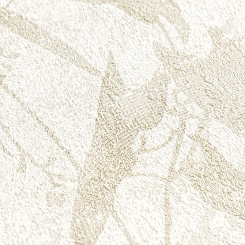 Blätter Tapete Beige Weiß Gold Metallic Pflanzen Vliestapete Dschungel (782032)