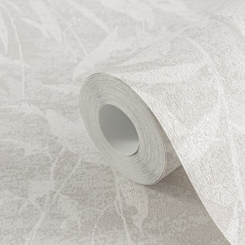 Dschungel Tapete Grau Weiß Pflanzen Blätter Natur Vliestapete (782033)