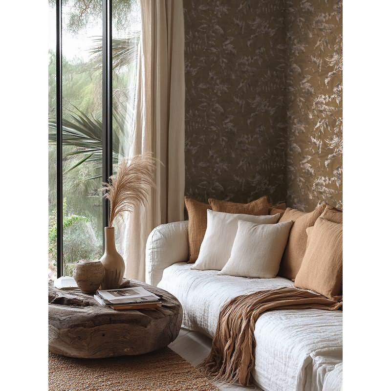 Tapete Dschungel Braun Metallic Naturmuster in Vintage Optik Vliestapete (782034)