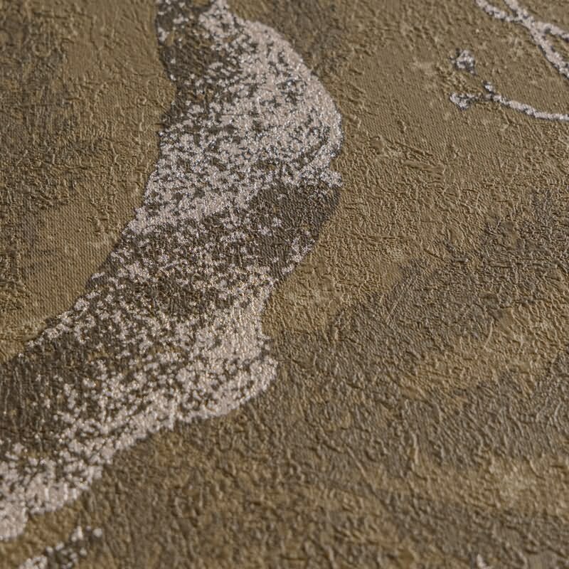 Tapete Dschungel Braun Metallic Naturmuster in Vintage Optik Vliestapete (782034)