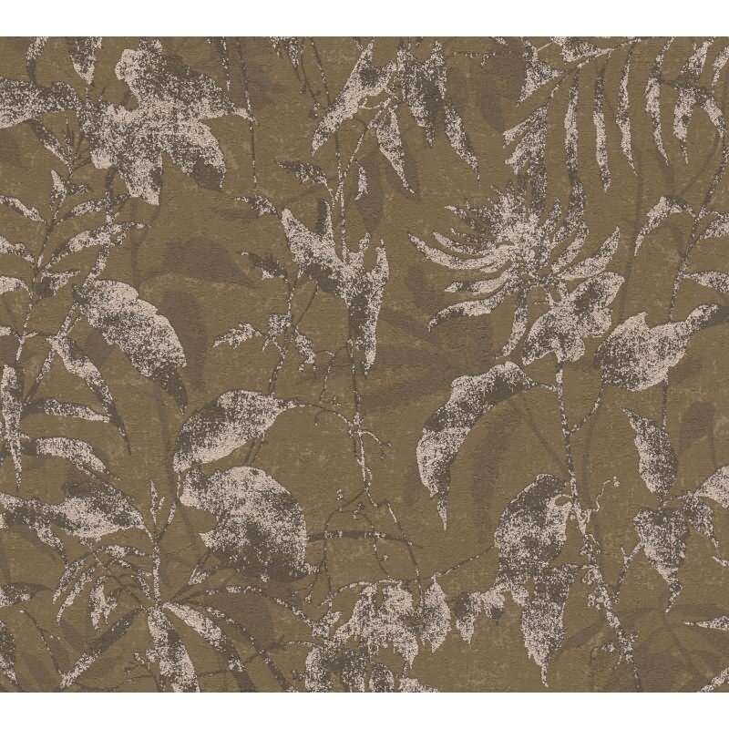 Tapete Dschungel Braun Metallic Naturmuster in Vintage Optik Vliestapete (782034)