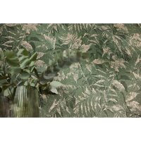 Dschungel Tapete Dunkelgr&uuml;n Gold Metallic...