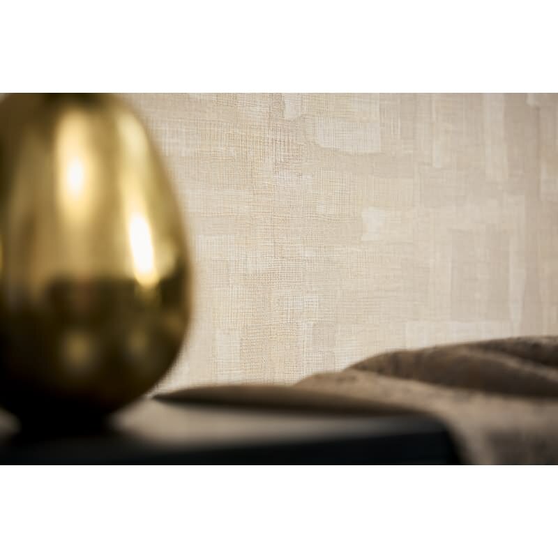 Muster Strukturtapete mit Teppich-Leinenoptik Beige Creme Vliestapete (782041)