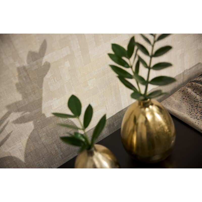 Muster Strukturtapete mit Teppich-Leinenoptik Beige Creme Vliestapete (782041)