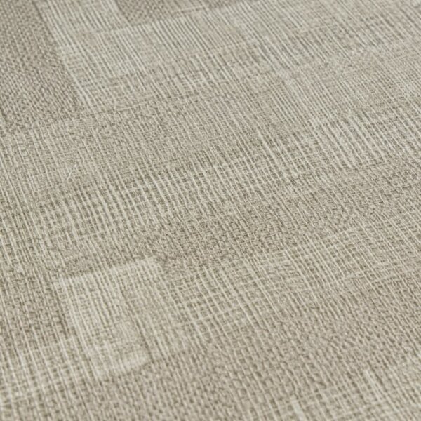 Mustertapete Grau Hellbraun Vintage Vliestapete Leinen-Stoffoptik (782042)