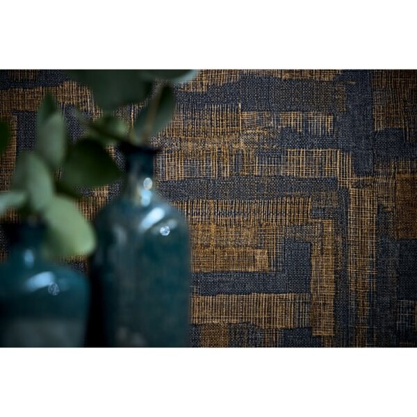 Stoffoptik Muster-Tapete mit Leinenstruktur Braun Grau Vliestapete Vintage (782044)