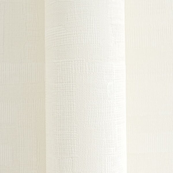 Muster-Vliestapete Stoffoptik Tapete mit Leinenstruktur Weiß Creme Vintage (782045)
