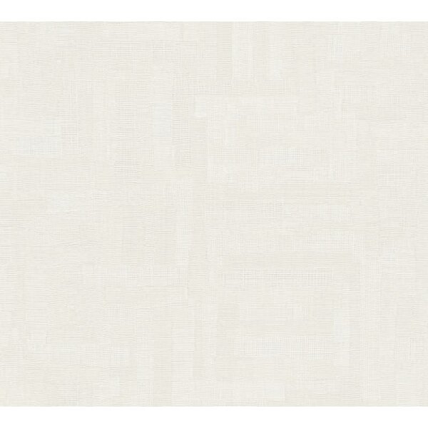 Muster-Vliestapete Stoffoptik Tapete mit Leinenstruktur Weiß Creme Vintage (782045)