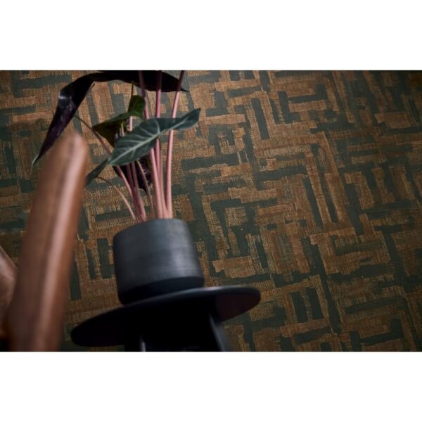 Vintage Strukturtapete mit Leinen Optik Braun Schwarz Vliestapete Stoffoptik (782046)