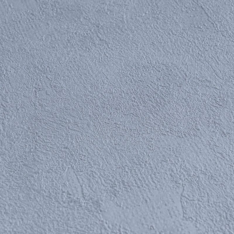 Tapete mit Putzoptik Blau Vintage Vliestapete einfarbig (782274)