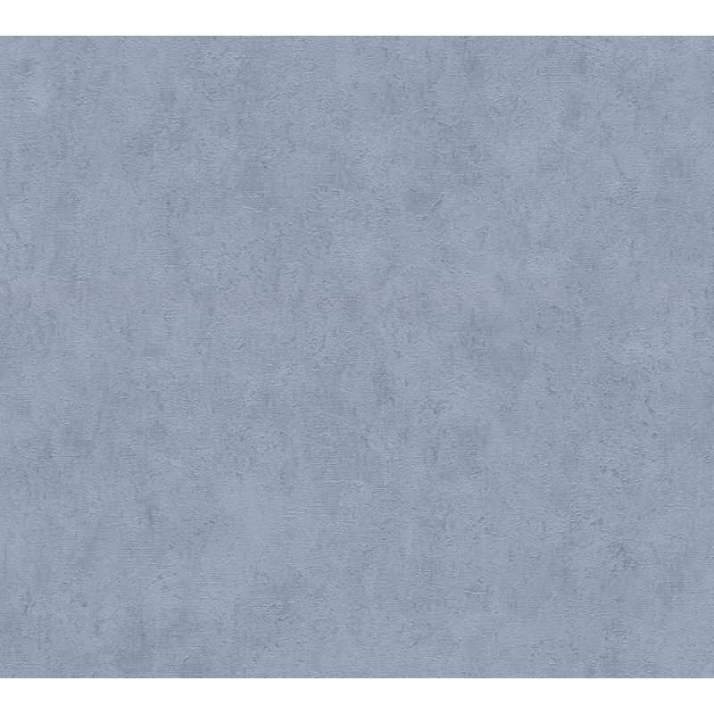 Tapete mit Putzoptik Blau Vintage Vliestapete einfarbig (782274)