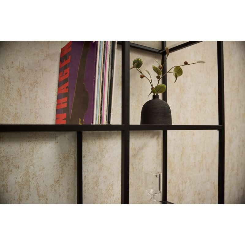 Vintage Tapete in Putzoptik Sand Beige Beton Look Vliestapete Metallic (786292)