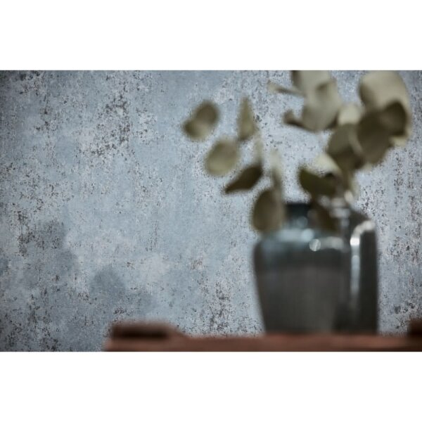 Vliestapete in Betonoptik Blau Grau Metallic Putzstruktur Tapete Vintage (786294)