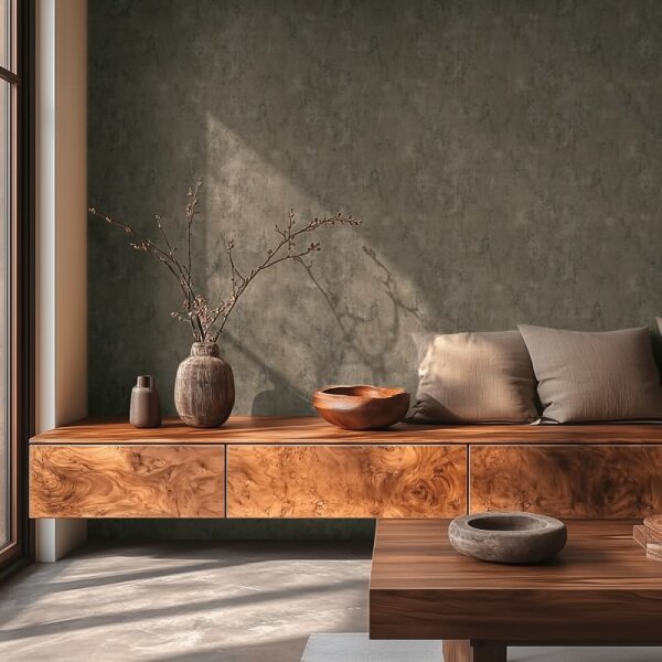 Tapete in Vintage Betonoptik Braun Grau Putzstruktur Vliestapete (786295)