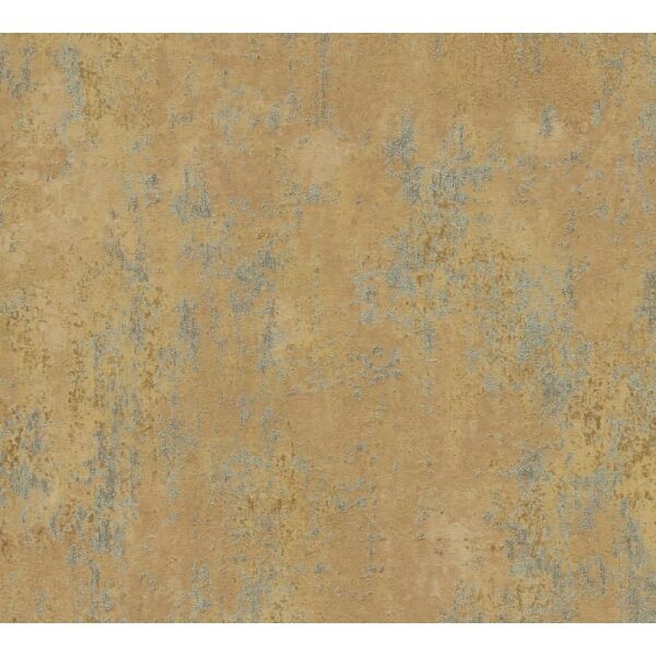 Vlies-Tapete in Rostoptik Braun Orange Metallic Used Look Strukturtapete (786296)