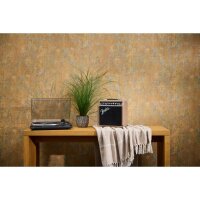 Vlies-Tapete in Rostoptik Braun Orange Metallic Used Look...