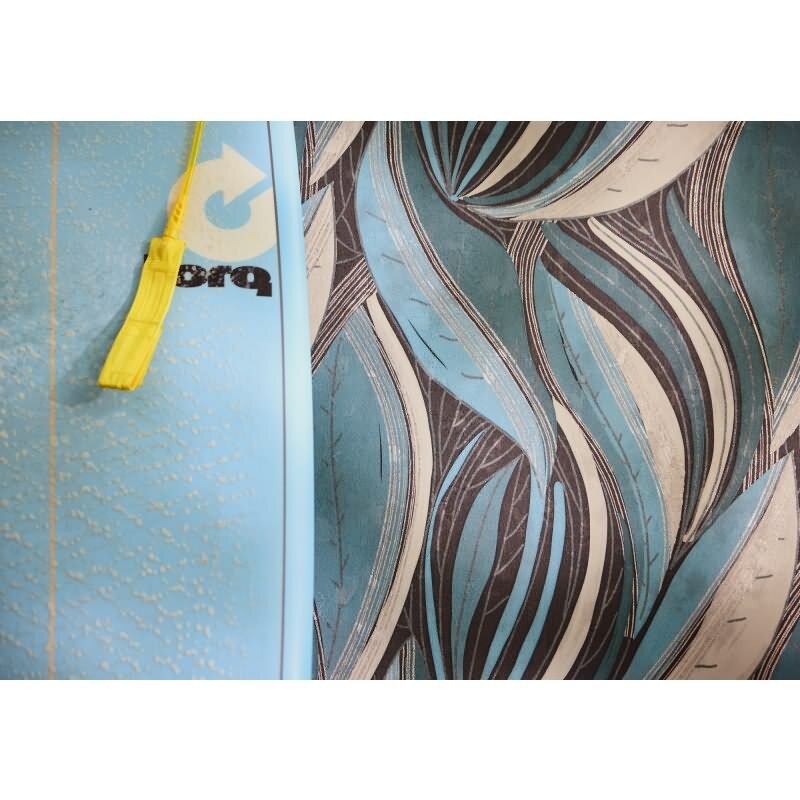 Moderne Dschungel Tapete Blau Petrol Weiß Metallic Moderne Blattoptik Vliestapete (786552)