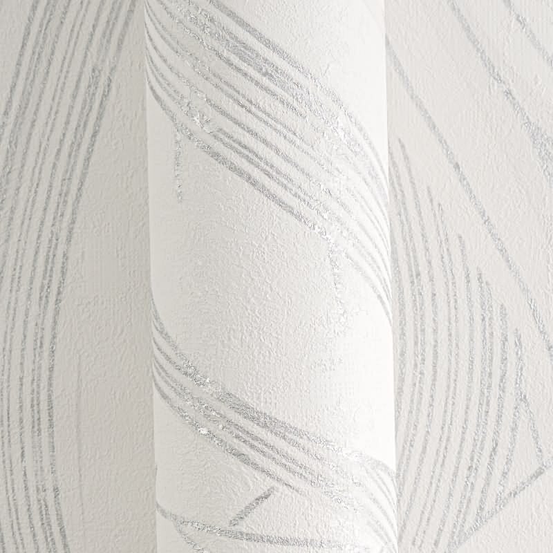 Blätter Tapete Weiß Hellgrau Metallic Vliestapete Dschungel (786555)