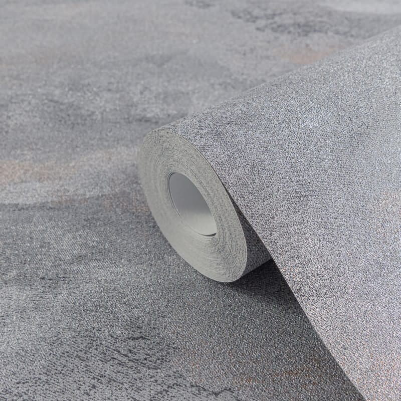 Wellen-Muster Tapete Grau Anthrazit Gold Metallic Luxus Vliestapete (786562)