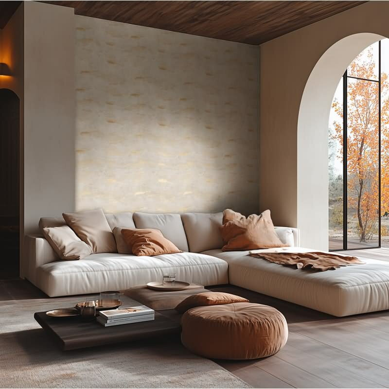 Mustertapete Creme Beige Gold Metallic hochwertige Luxus Vliestapete (786563)