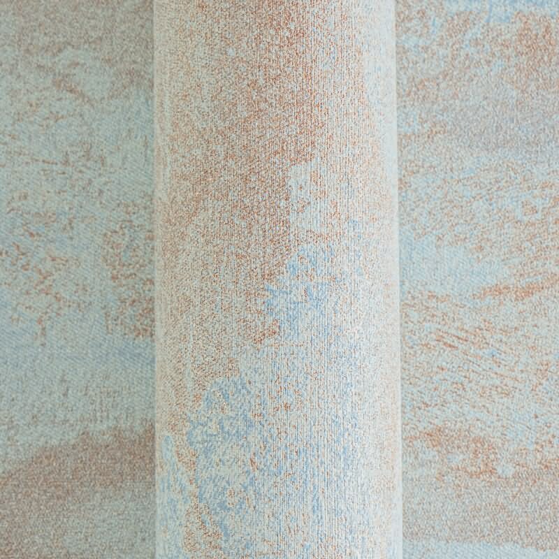 Farbverlauf Tapete Hellblau Terrakotta Braun Metallic Vintage Muster Vliestapete (786565)