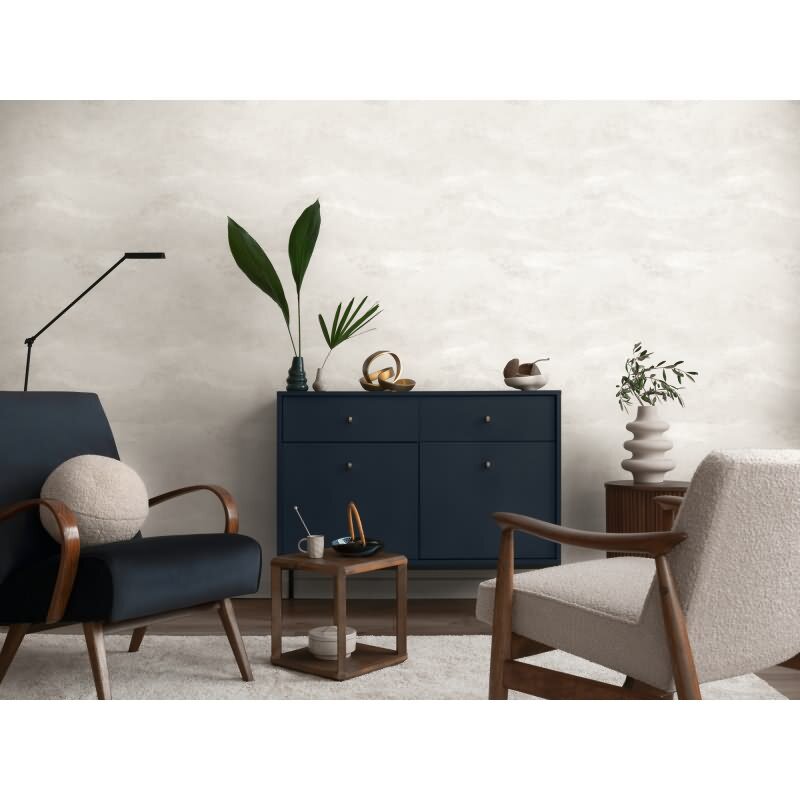 Mustertapete Weiß Grau Metallic moderne Vliestapete (786566)