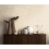 Vintage Mustertapete Creme Beige Gold Metallic...