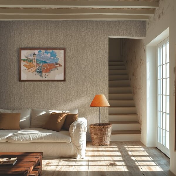 Mustertapete mit 3D Effekt Braun Grau Metallic Vliestapete modern (786663)