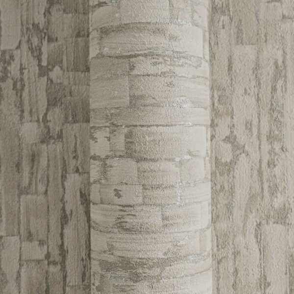 Mustertapete mit 3D Effekt Braun Grau Metallic Vliestapete modern (786663)